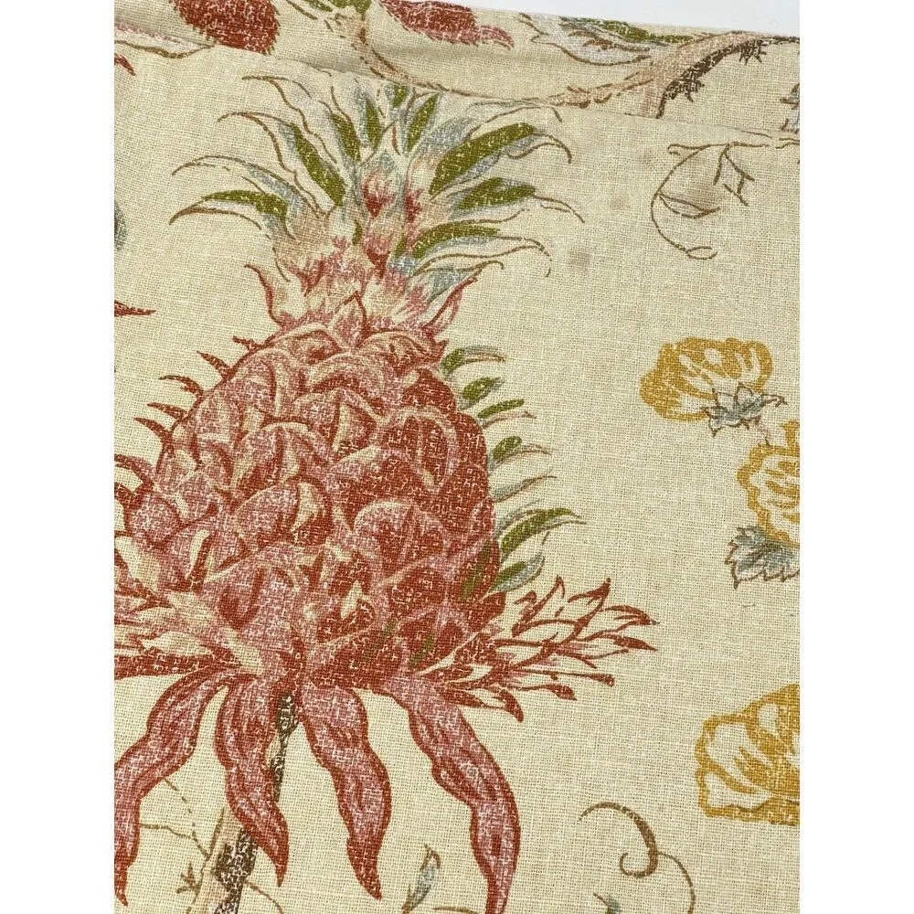 Pottery Barn Parrot Pineapple Palampore Floral Linen Cotton Placemats Set Of 4